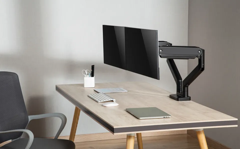 Držák monitoru Brateck LDT60-C024 dvě ramena vedle sebe mechanická pružina Heavy Duty