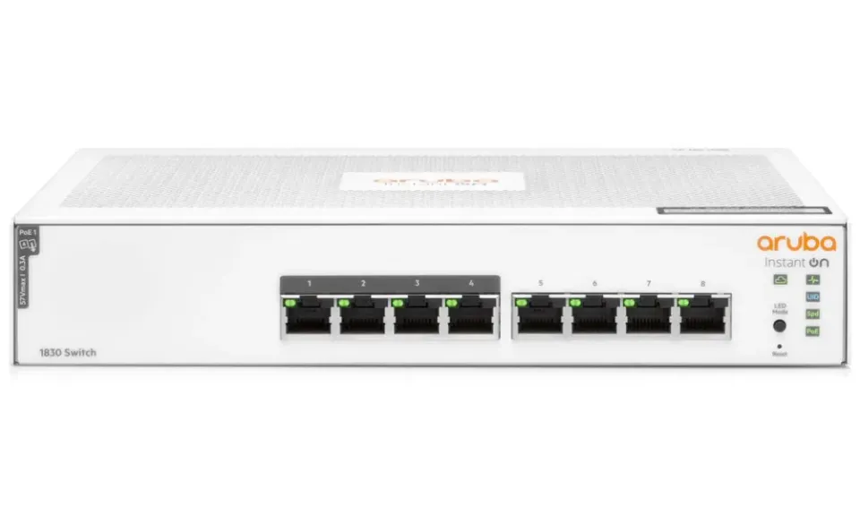 HPE Networking Instant On Switch 8p Gigabit CL4 PoE 65W (fanless) 1830 (JL811A)