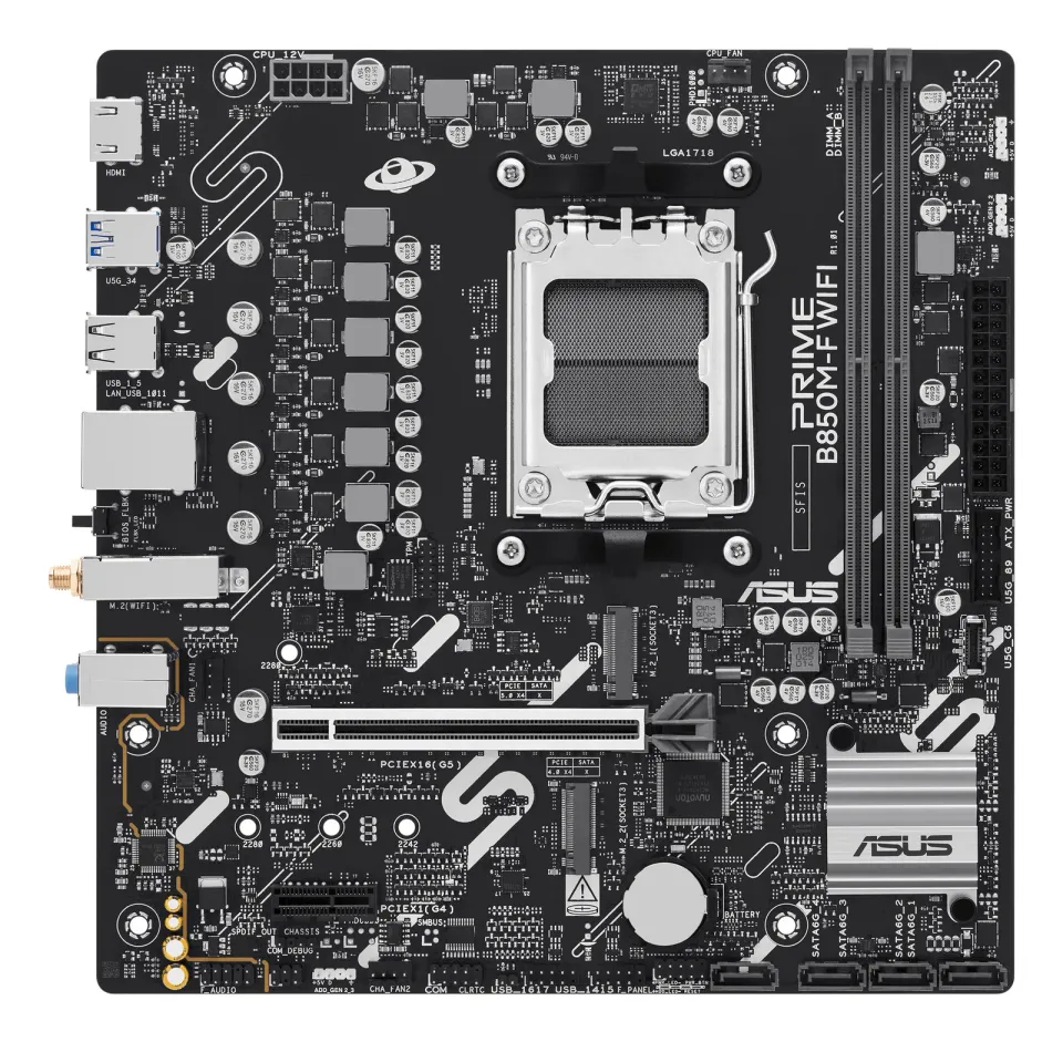 ASUS MB Sc AM5 PRIME B850M-F WIFI, AMD B850, 2x DDR5, WiFi, 1xHDMI, mATX