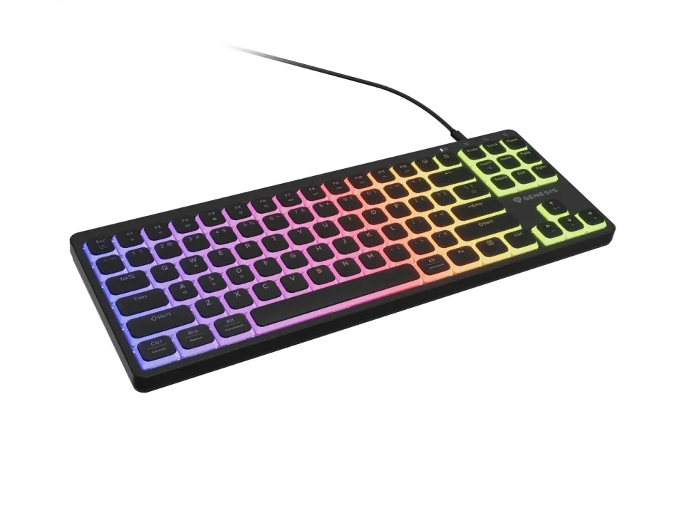 Mechanická herní klávesnice Genesis THOR 430 TKL/Drátové USB-A/US/Černá