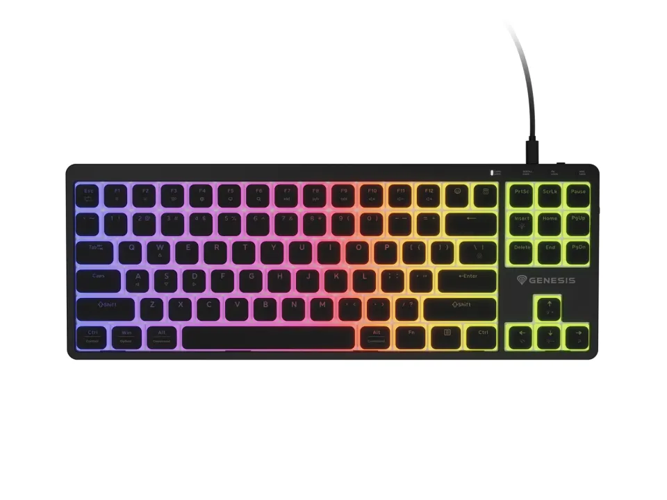 Mechanická herní klávesnice Genesis THOR 430 TKL/Drátové USB-A/US/Černá