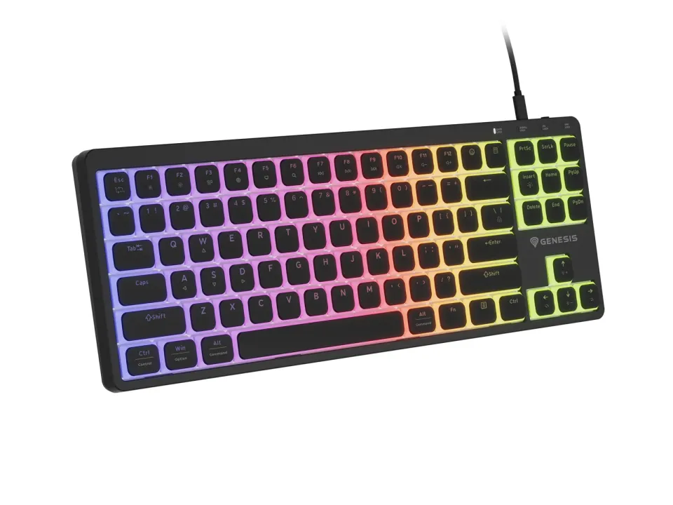 Mechanická herní klávesnice Genesis THOR 430 TKL/Drátové USB-A/US/Černá