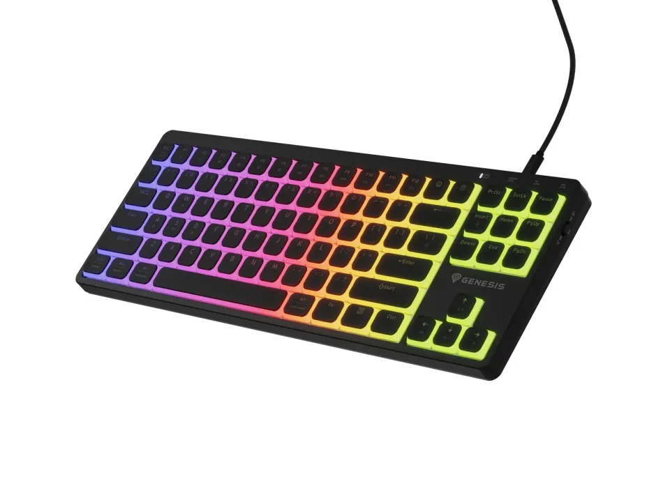 Mechanická herní klávesnice Genesis THOR 430 TKL/Drátové USB-A/US/Černá