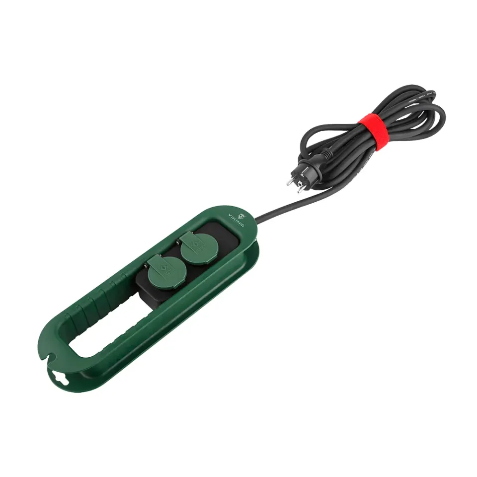 Viking síťová prodlužovací zásuvka R247, 2x AC 230V, IP44, délka 4,7 m