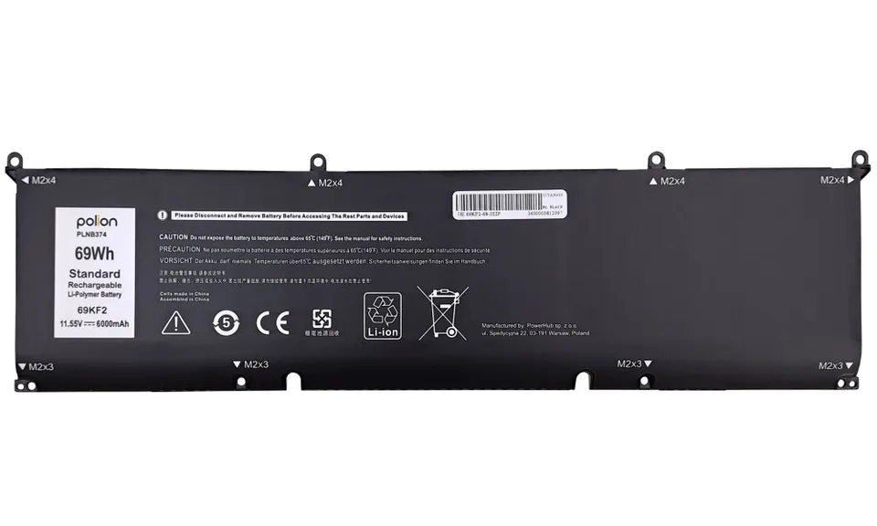 TRX Baterie Polion 69KF2 pro notebooky DELL 451-BCQI 8FCTC Precision G15 5550 XPS 9500 - 6000mAh 69Wh/ neoriginální