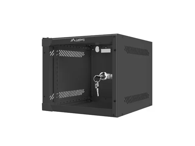 LANBERG RACKOVÁ SKŘÍŇ 10" NÁSTĚNNÁ 4U/280X310 (FLAT PACK) S PROSKLENÝMI DVEŘMI ČERNÁ