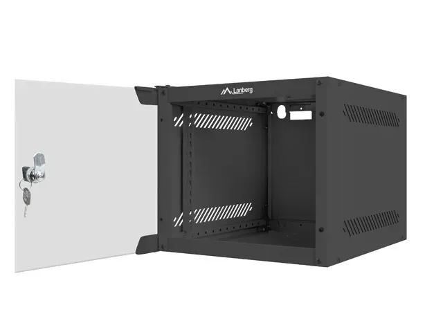 LANBERG RACKOVÁ SKŘÍŇ 10" NÁSTĚNNÁ 4U/280X310 (FLAT PACK) S PROSKLENÝMI DVEŘMI ČERNÁ