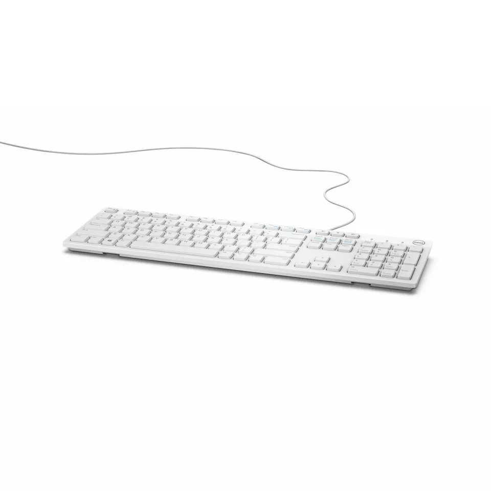 DELL klávesnice KB216/ multimediální/ německá/ GER/ DE/ USB/ drátová/ bílá