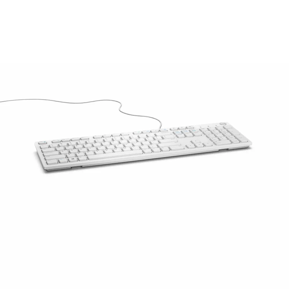 DELL klávesnice KB216/ multimediální/ německá/ GER/ DE/ USB/ drátová/ bílá