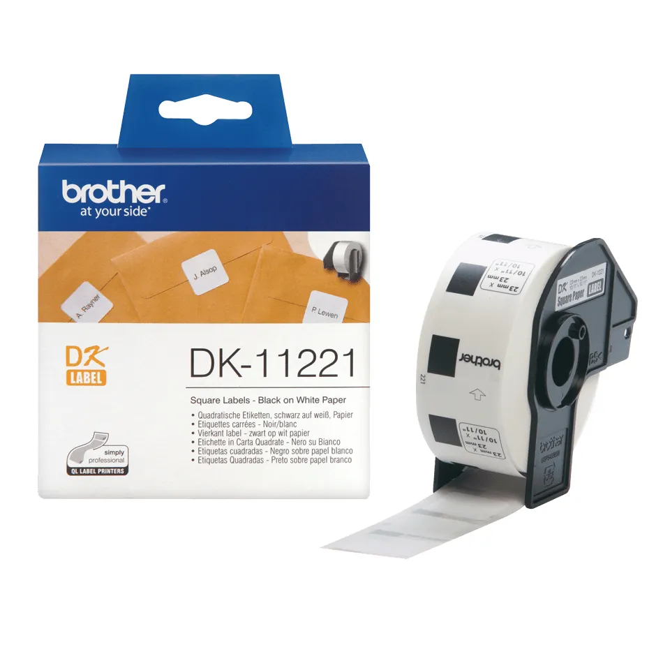 Brother - DK-11221 (papírové / čtvercové, 23 mm - 400 ks)