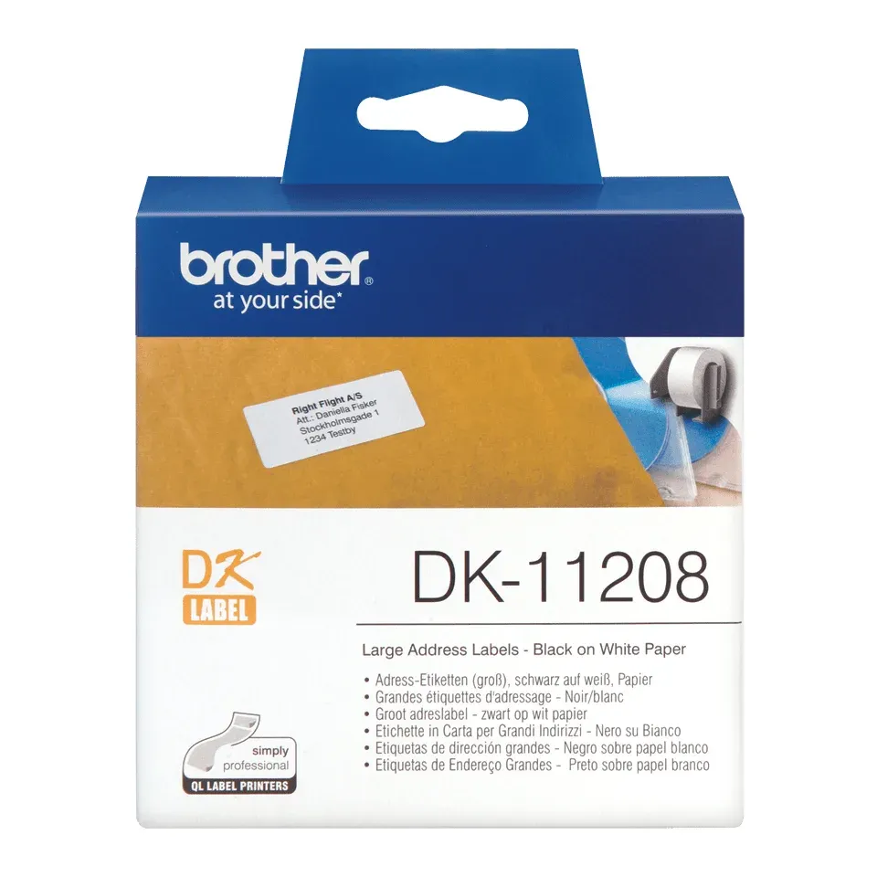 Brother - DK-11208 (papírové / široké adresy-400 ks) 38x90mm