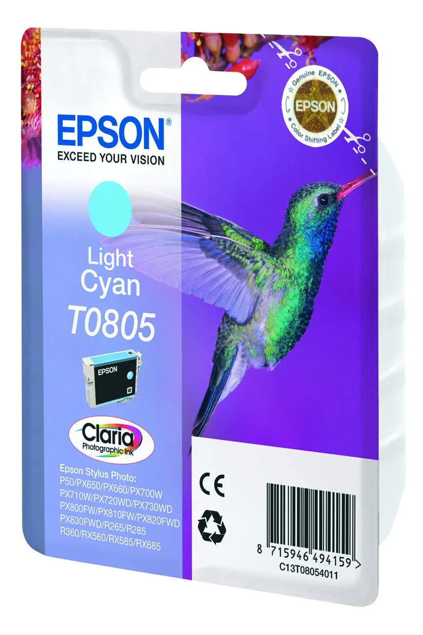 EPSON cartridge T0805 light cyan (kolibřík)
