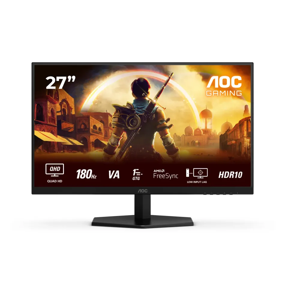AOC LCD herní Q27G42XNE 27" VA/2560x1440@180Hz/0,5ms/300cd/2xHDMI/DP/Repro/VESA