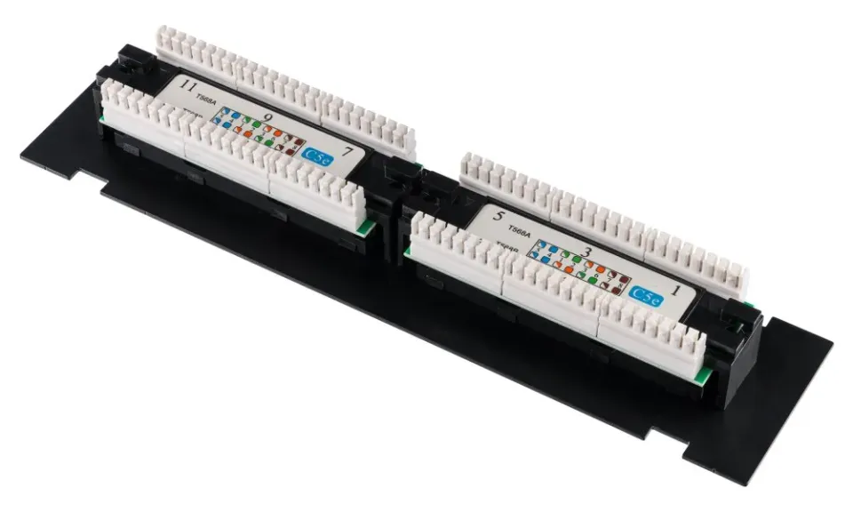 XtendLan Patch panel na zeď, 12 portů, Cat5e