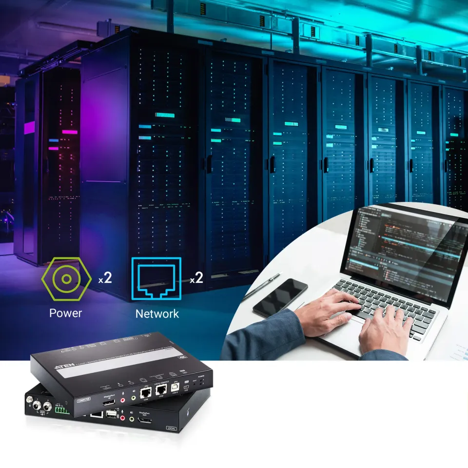 Aten 1-Local/Remote Share Access Single Port 4K DisplayPort KVM over IP Switch