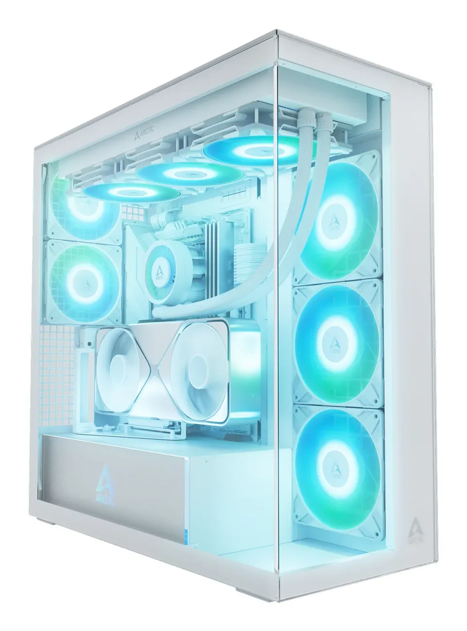 ARCTIC case Xtender Tower, transparent window, držák GPU, white