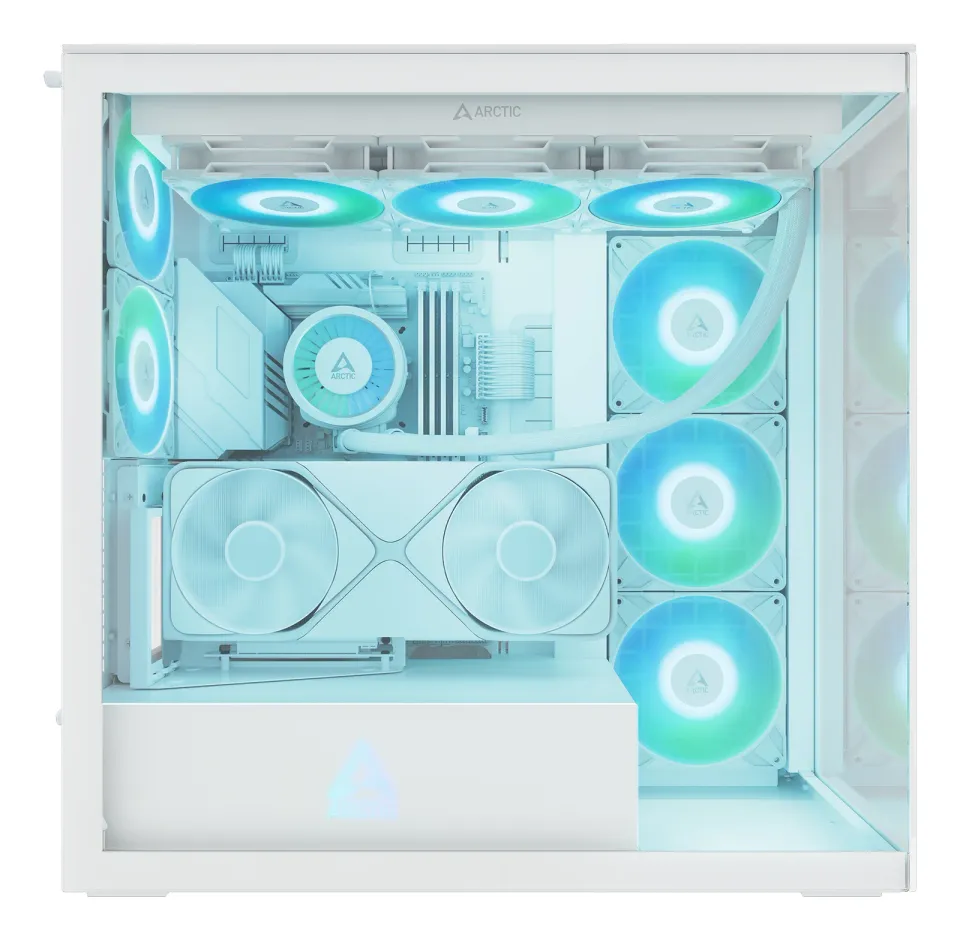 ARCTIC case Xtender Tower, transparent window, držák GPU, white