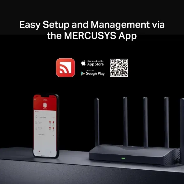 MERCUSYS MR47BE - BE9300 Tri-Band Wi-Fi 7 Router, 2.5G WAN, 3x 2.5G LAN, EasyMes