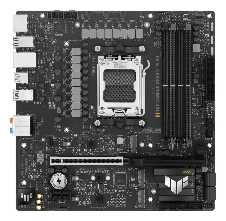 ASUS MB Sc AM5 TUF GAMING B850M-PLUS, AMD B850, 4xDDR5, 1xDP, 1xHDMI, mATX