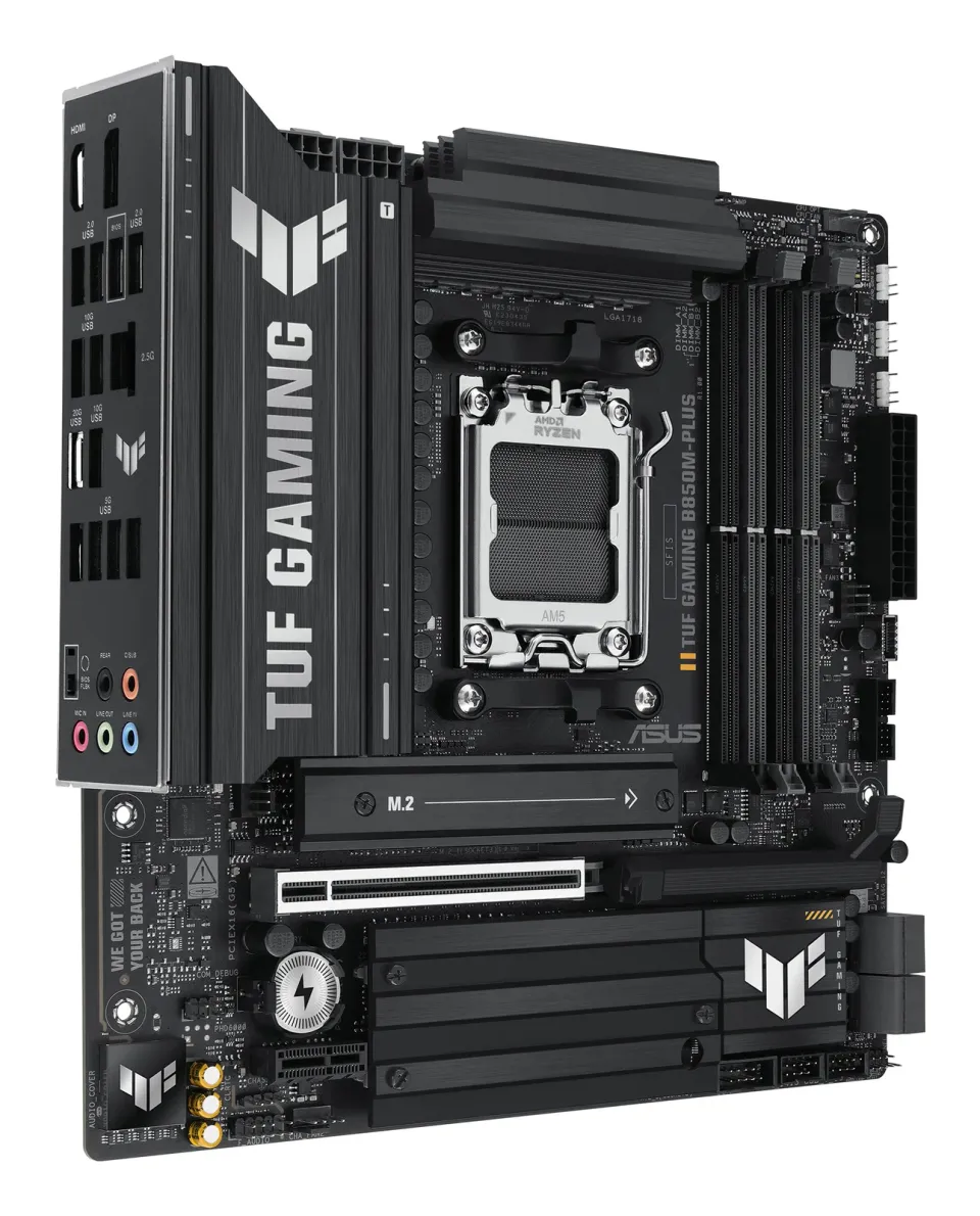 ASUS MB Sc AM5 TUF GAMING B850M-PLUS, AMD B850, 4xDDR5, 1xDP, 1xHDMI, mATX
