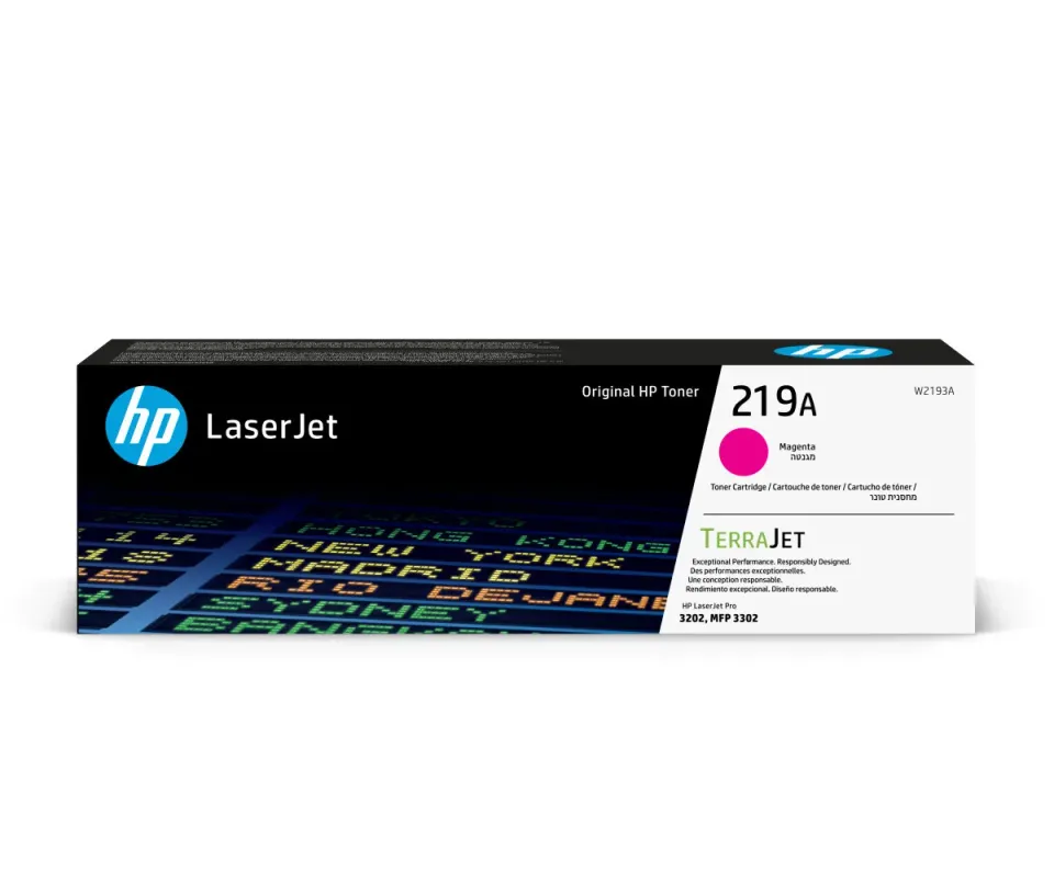 HP W2193X originální toner purpurový č.219X cca 2500 str. (magenta, pro HP 3202, MFP 3302)