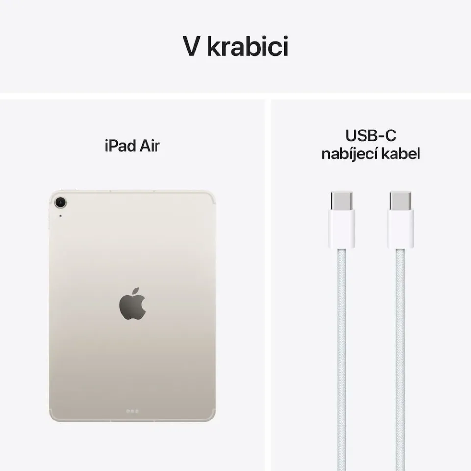Apple iPad Air 11" (M3) - 2025/Wi-Fi + Cellular/10,9"/2360x1640/8GB/1TB/iPadOS18/Starlight