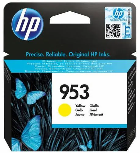 HP F6U14AE originální náplň žlutá č.953 (yellow, cca 630 stran) (pro OfficeJet Pro 7720, 7740, 8210, 8710,8715, 8720,8725, 8730, 8740