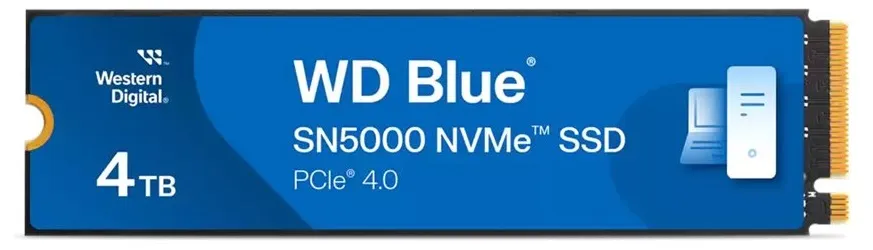 WD BLUE SSD NVMe 4TB WDS400T4B0E PCIe SN5000, Gen4, (R:5500, W:5000MB/s)