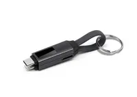 WG - Kabel + magnetická kabelová klíčenka 3v1, tmavě šedá