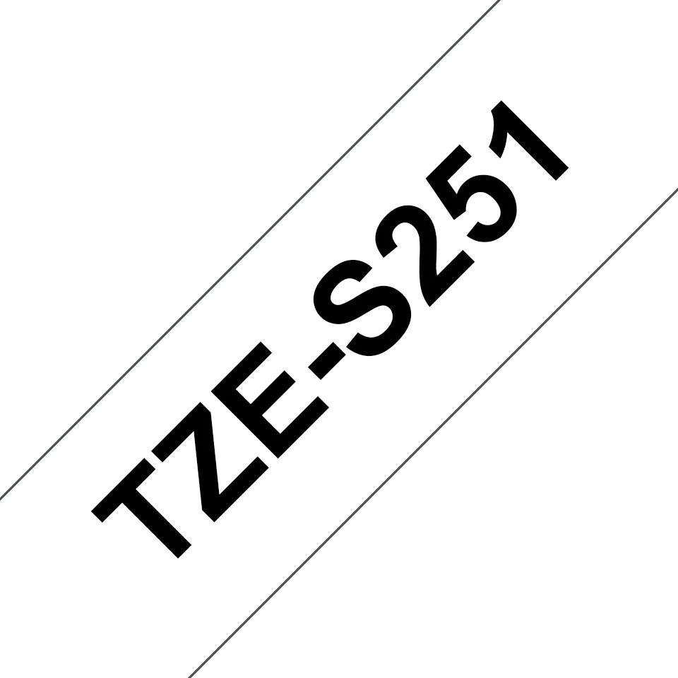 Brother - TZe-S251 bílá / černá (24mm,lamin.,extrémně adh.)