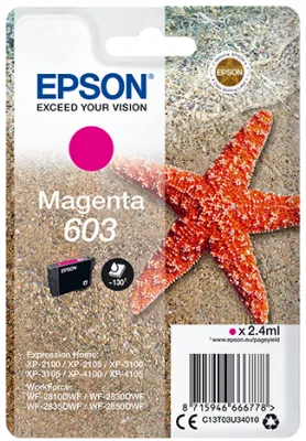 EPSON cartridge T03U3 magenta (hvězdice)