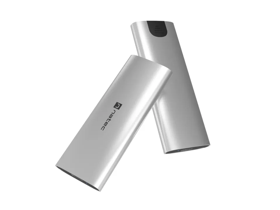 Externí box pro SSD Natec RHINO M.2 NVME LITE USB-C 3.2 GEN 2, hliníkové tělo, ARCTIC SILVER