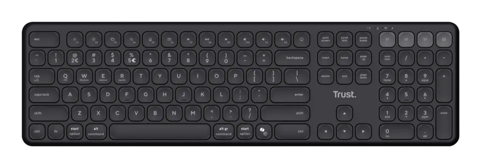 TRUST VAIYA MULTIDEVICE WIRLS KEYBOARD US