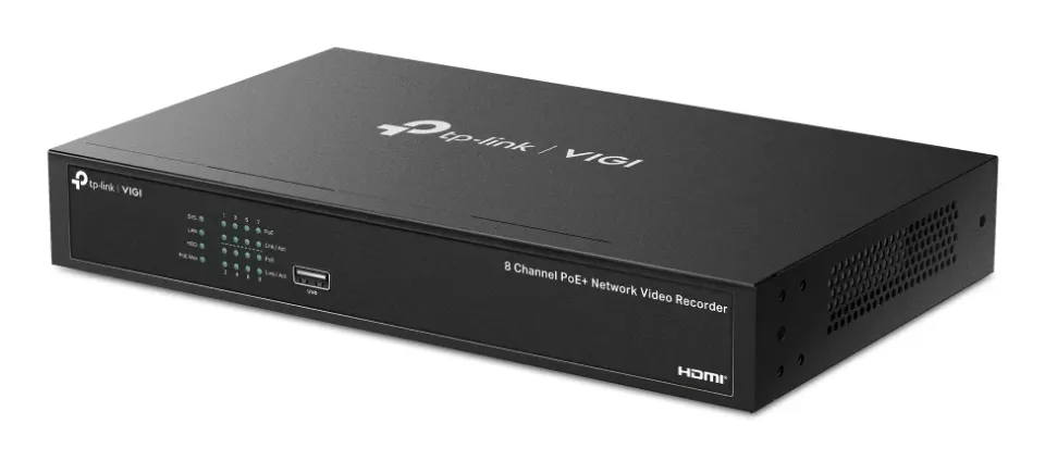 TP-LINK VIGI NVR1008H-8P 8kanálový PoE+ síťový videorekordér