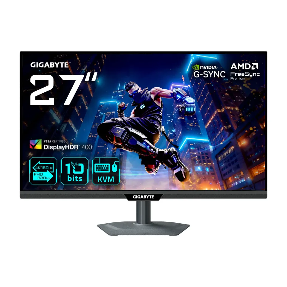 GIGABYTE LCD - 27" Gaming monitor M27UP, SS IPS, 3840x2160 UHD, 160Hz, 1000:1, 350cd/m2, 1ms, 2xHDMI, 1xDP