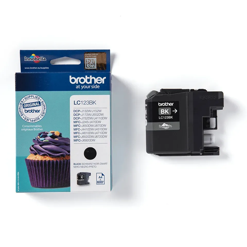BROTHER LC-123BK originální náplň černá - 600 stran