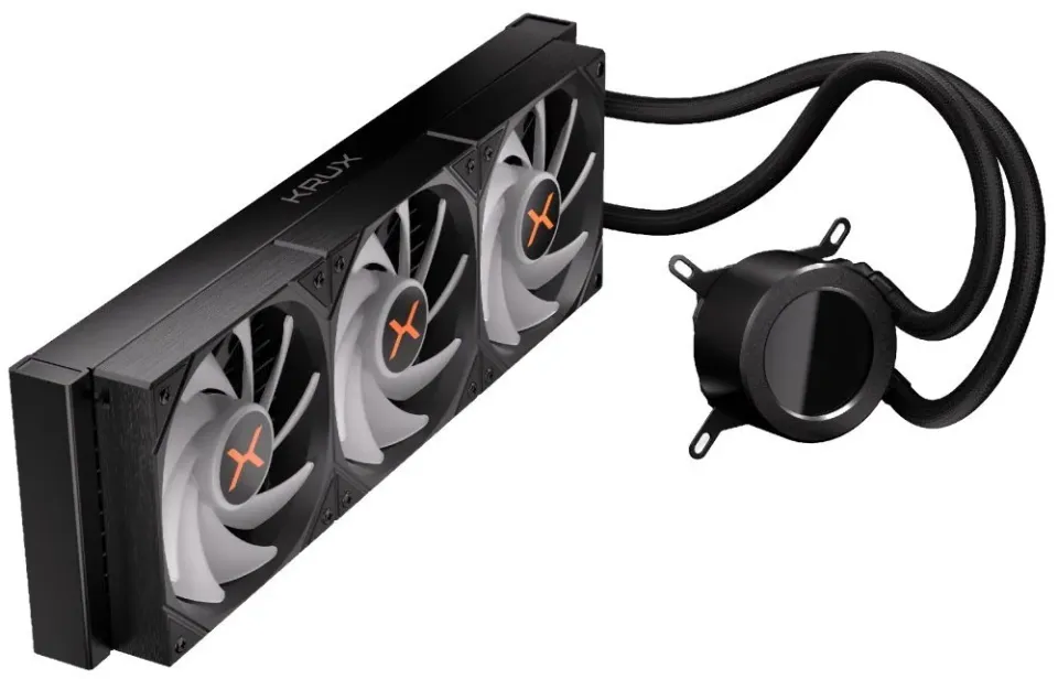 Krux vodní chladič CPU HydroGlance 360 ARGB LCD / 3x120mm ARGB / PWM / display / AMD i Intel