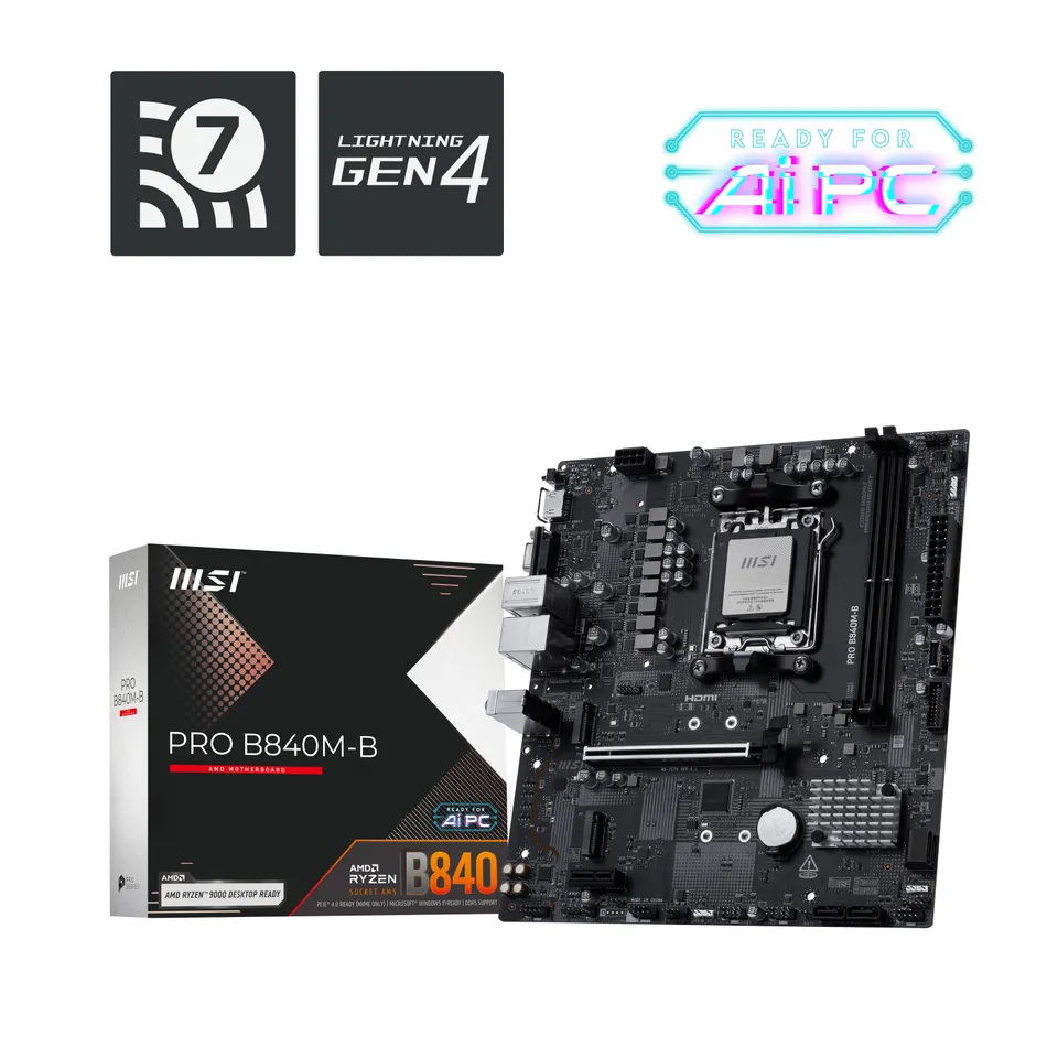 MSI PRO B840M-B/AM5/2x DDR5 UDIMM/mATX