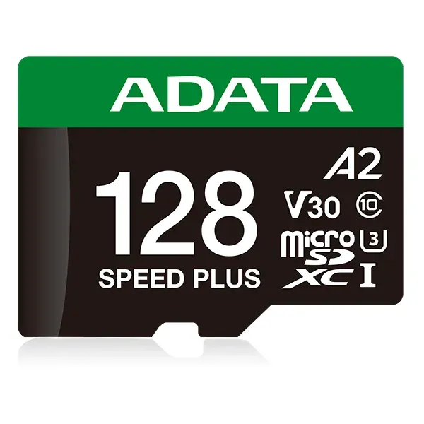 ADATA MicroSDXC karta 128GB Speed Plus, U3, C10, A2, V30 (R:180/W:160 MB/s) + SD adaptér