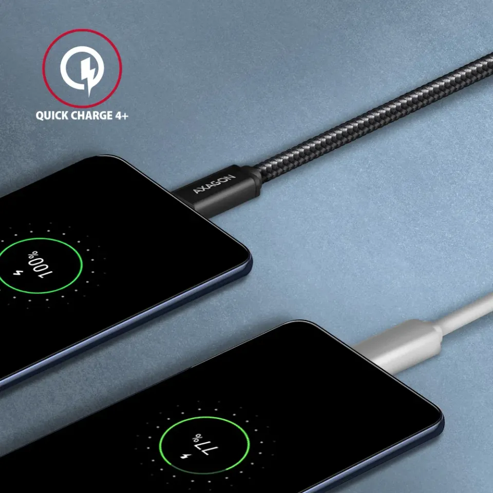 AXAGON BUCM3-CM20AB, SPEED kabel USB-C <-> USB-C, 2m, USB 3.2 Gen 1, PD 60W 3A,