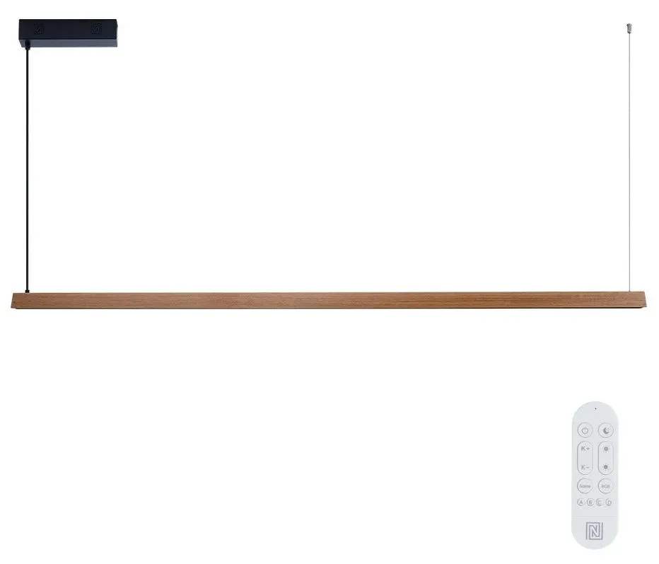 IMMAX NEO MADEIRA SMART lineár osvětlení, dřevo dub, 202cm, Wi-Fi, TUYA