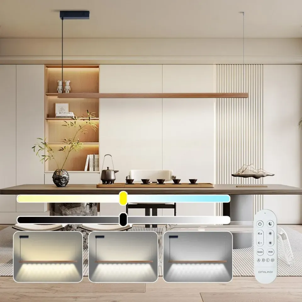 IMMAX NEO MADEIRA SMART lineár osvětlení, dřevo dub, 202cm, Wi-Fi, TUYA