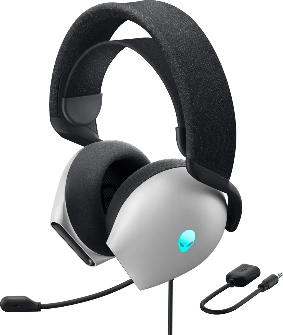 DELL náhlavní souprava AW520H/ Wired gaming Headset/ sluchátka + mikrofon/ bílá
