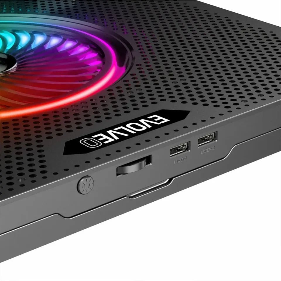 EVOLVEO Ania 16, chladicí podstavec pro notebook 10-17", 5x ventiátor, RGB podsv