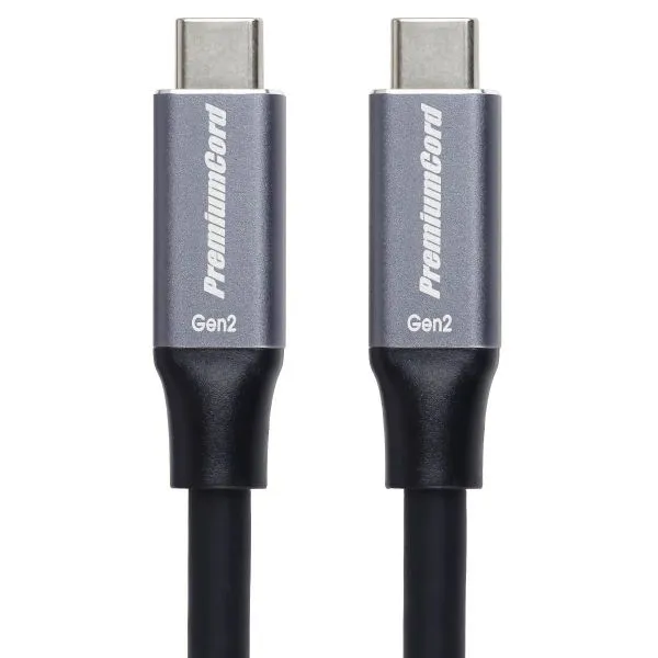 PremiumCord USB-C kabel ( USB 3.2 GEN 2, 5A, 100W, 10Gbit/s ) černý 5m
