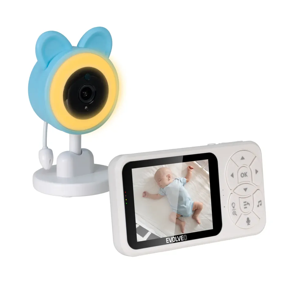 EVOLVEO Baby Monitor N35 – dětská chůvička s kamerou, VOX, teploměr, noční viděn
