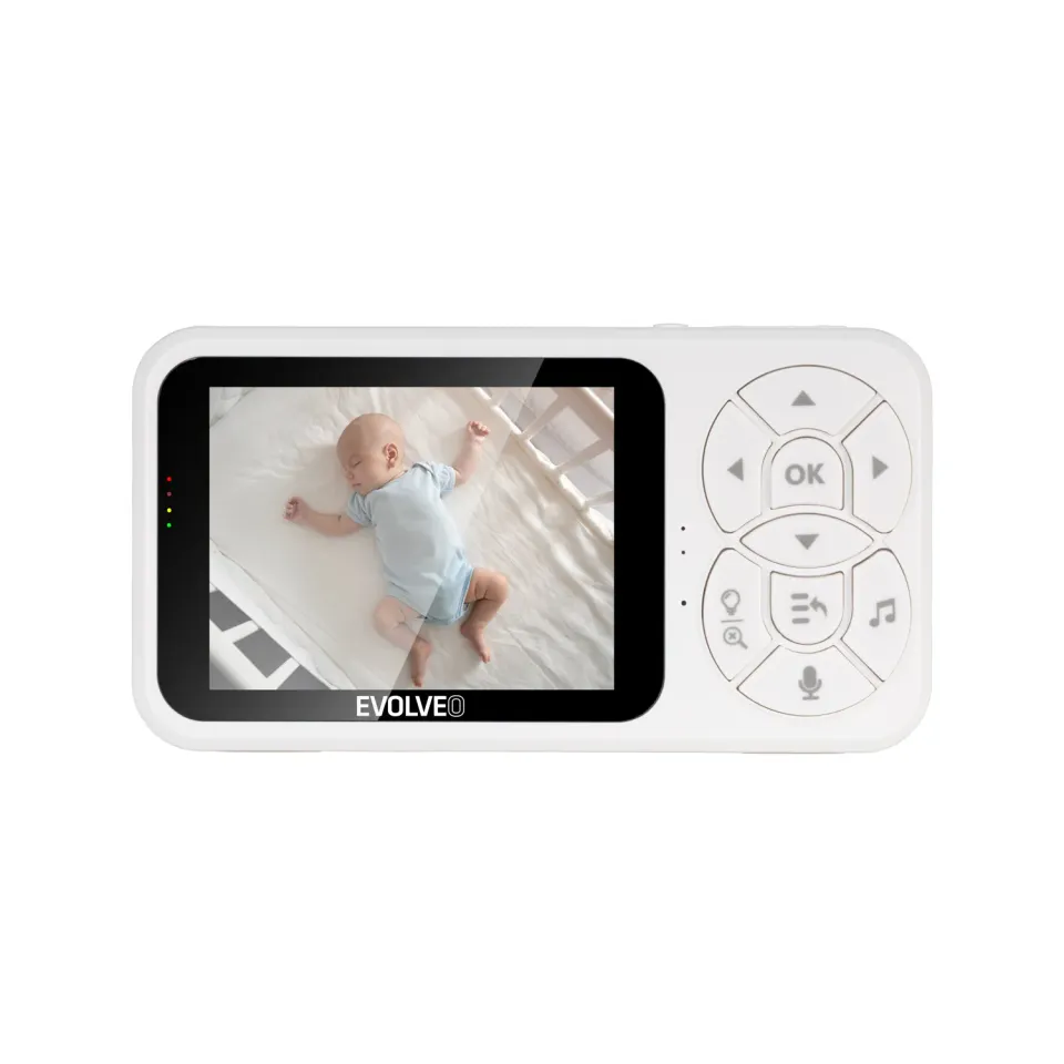 EVOLVEO Baby Monitor N35 – dětská chůvička s kamerou, VOX, teploměr, noční viděn
