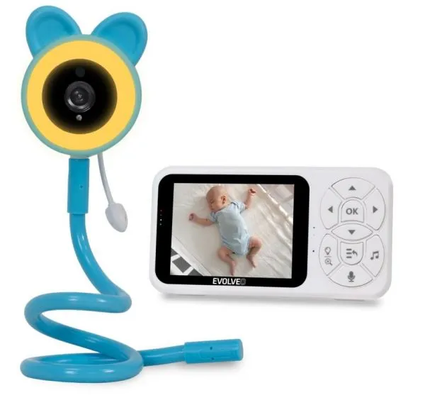 EVOLVEO Baby Monitor N35 – dětská chůvička s kamerou, VOX, teploměr, noční viděn (CAM-35B)
