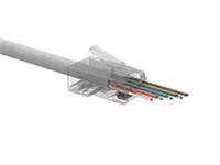 Solarix Univerzální EASY konektor RJ45 CAT5E STP 8p8c na drát i licnu / 100 ks SXRJ45-5E-STP-EASY