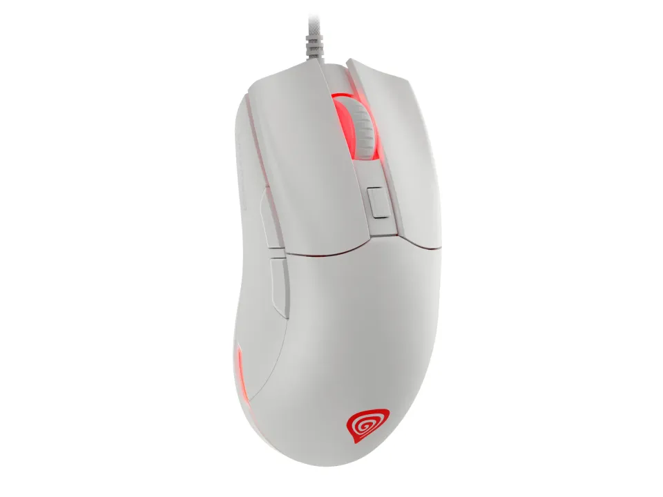 Genesis herní optická myš KRYPTON 750/RGB/8000 DPI/Herní/Optická/8 000 DPI/Drátová USB/Bílá